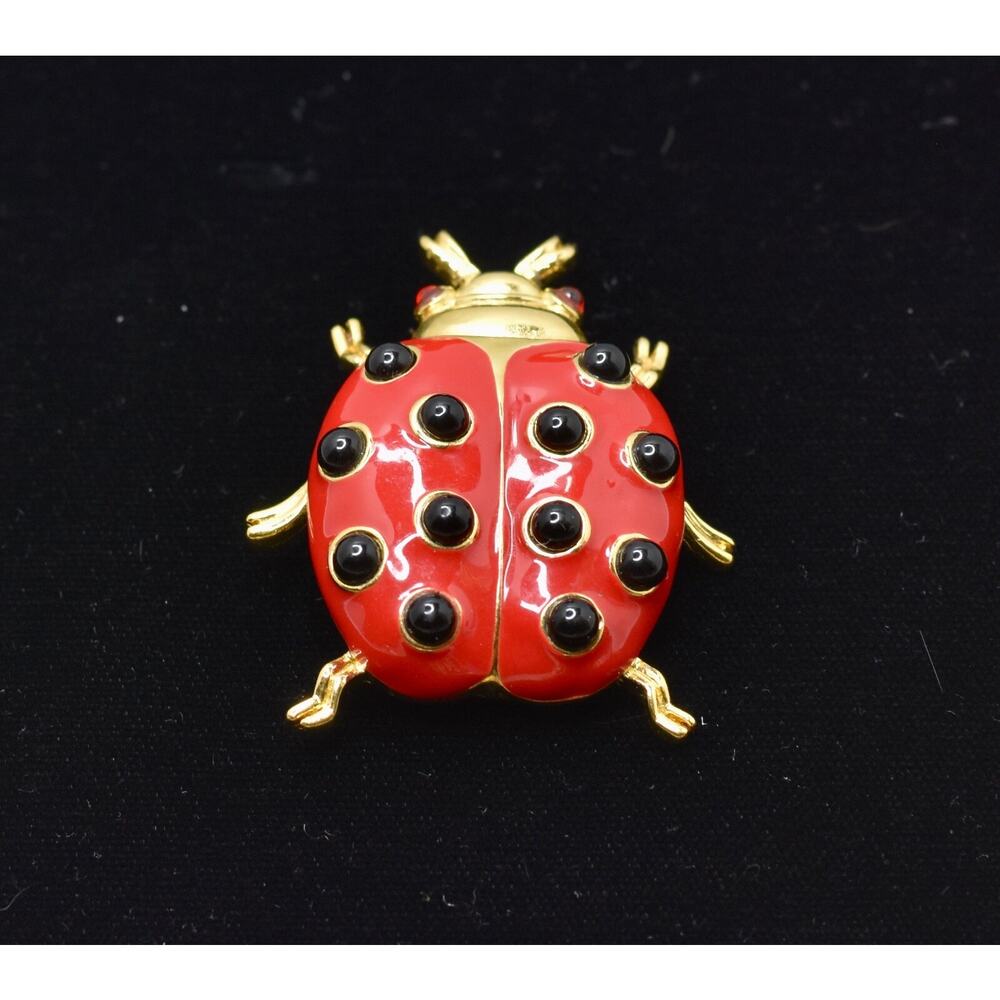 Vintage Trifari Insect Ladybug Beetle Bug Brooch … - image 6